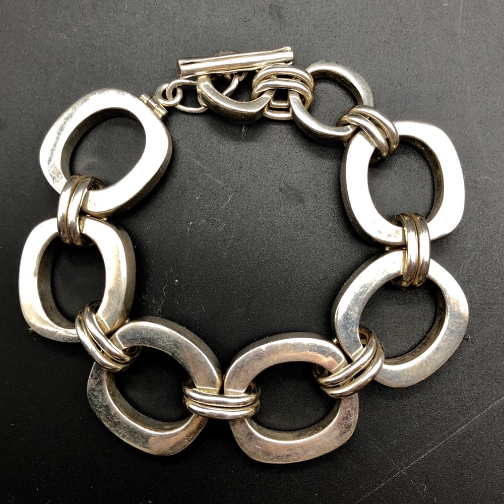 Sterling silver link bracelet